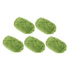 DOITOOL 5 Rolls Soft Cotton Yarn Comfortable Knitting String for DIY Crafts Breathable Crochet Line Flexible Weaving Material for Handmade Projects