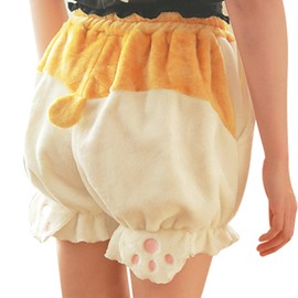 TOMORI Cute Corgi Butt Bloomers Lolita Pants Pajama Shorts Animal Plush Loungewear Sleepwear