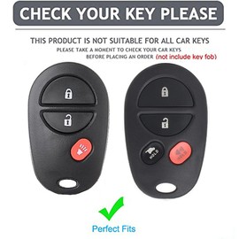 Kepdul for Toyota Key Fob Cover Key Protective Key Shell Holder Fit for Toyota Highlander/Sequoia/Sienna/Tacoma/Tundra (4B-White)