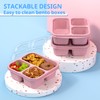 Enstphjoy Snack Boxes (3 Pack) - Stackable Bento Boxes with