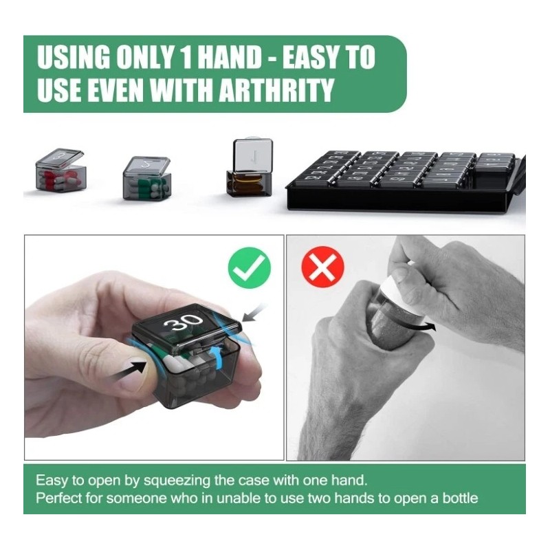 DOHIMGIO Monthly Pill Organizer Once a Day 30 Day Pill