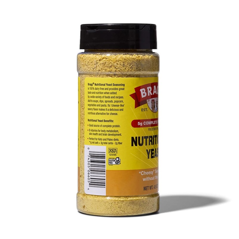 Bragg Premium Nutritional Yeast Seasoning 4.5 Ounce (Packaging May Vary)
