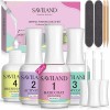Saviland 20ml Dip Powder Liquid Set, Base Activator Top Coat