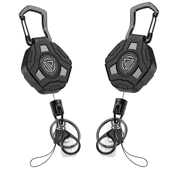 Retractable Key Fob, Pack of 2 Extendable Key Chains, Extendable