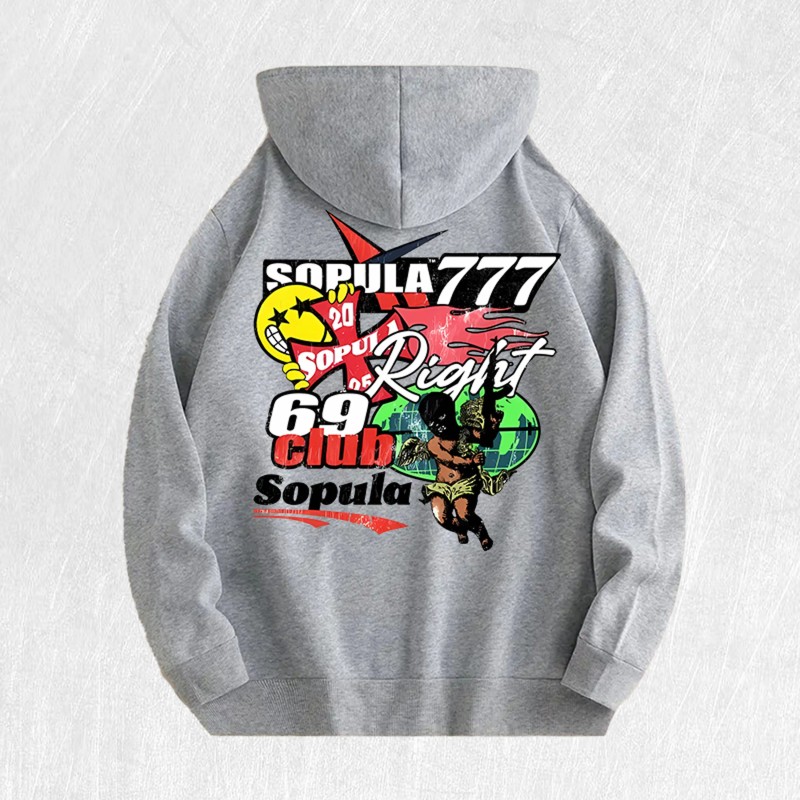 Sopula 777 Graphic Hoodie 100% Cotton US Warehouse 6 ColorsColor: