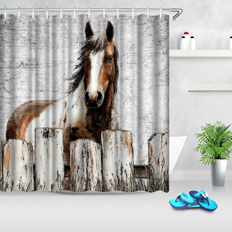 Artmyharbor Rustic Horse Shower Curtain