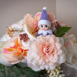 LitoMagic Christmas Baby Elf Doll in Purple Jumpsuit