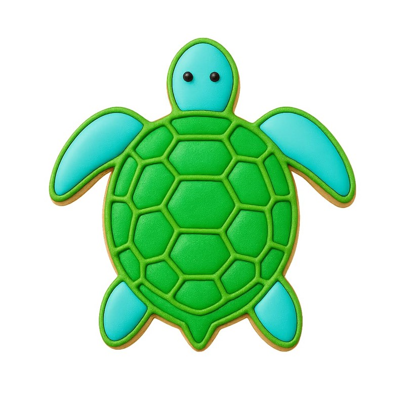 Sea Turtle Cookie Cutter & Stamp - 4x3.96", Ocean Animal
