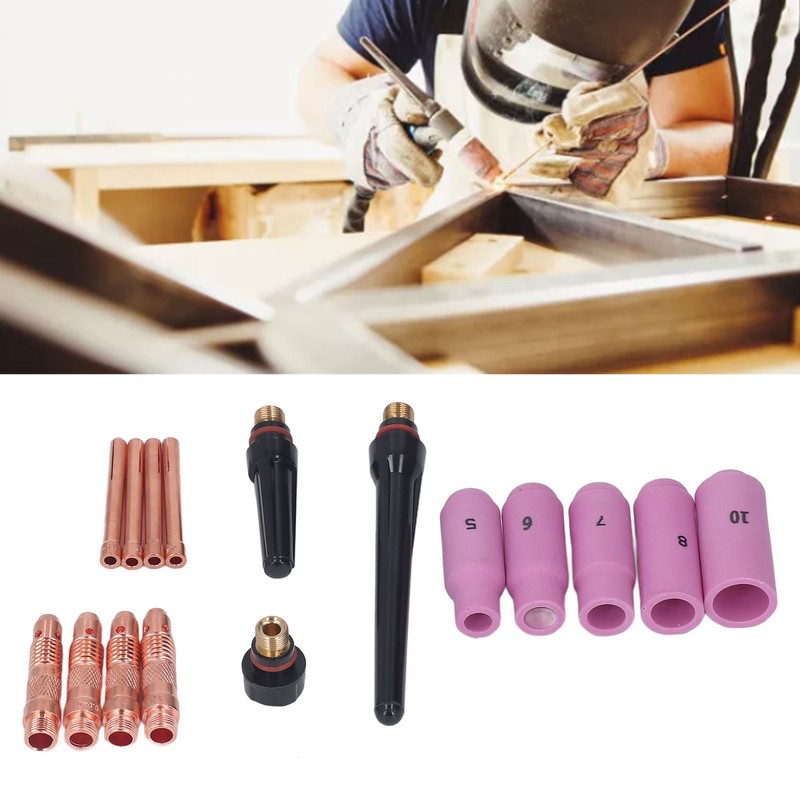 16PCS TIG Welding Torch Accessories Kit Copper Ceramic Plasma Cutter