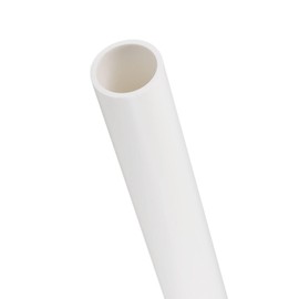 TA-VIGOR 36mm ID 40mm OD PVC Rigid Round Pipe, 0.35M Length Plastic Tube, High Impact Straight Duct Channel for DIY Decoration, Water Cooling System, Fish Tank, Decoration, Cable Sleeve, White