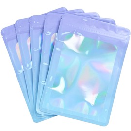Millefiore Resealable Mylar Pouch Bag Great for Office Home Party Favor Food Storage (100PCS, Pink and Blue Color, 2.4 x 4 inch)
