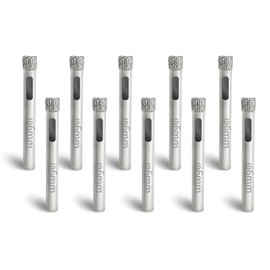 Jamiikury 1/4" / 6mm Diamond Hole Saw Drill Bits, Glass Hole Saw Tile Hole Saw Suitable for Ceramic Glass Tile Porcelain Marble - Pack of 15