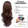 Half Wig Long Wavy Reddish Brown Wig 3/4 Full Head