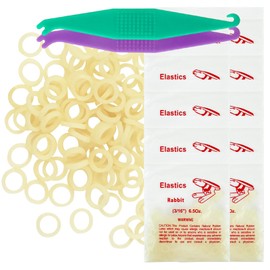 YYING Orthodontic Rubber Bands for Braces 3/16'' Heavy 6.5 oz, 1000 Pcs Dental Intraoral Elastic Bands with 2 Tools
