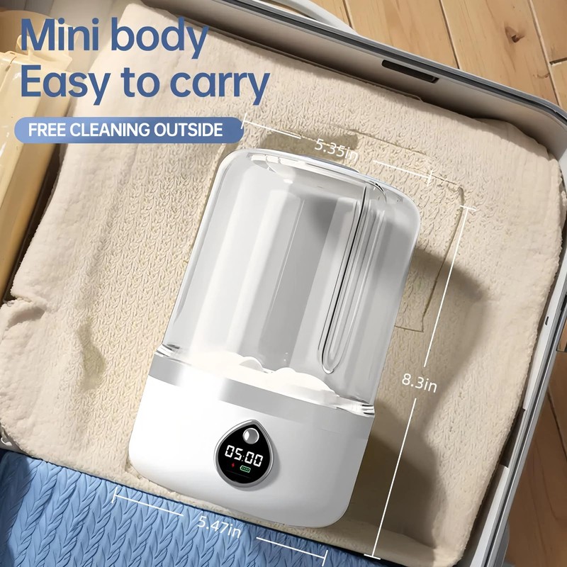 Portable Washing Machine, Compact Mini Washing Machine for Delicates &