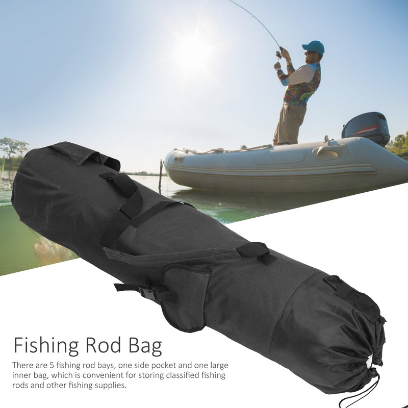 MultiFunctional Fishing Rod Reel Storage Bag Pole Carry Case Fishing