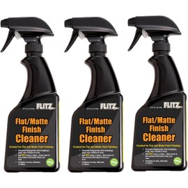Flitz Flat Matte Finish Cleaner - 16oz Bottle of USA-Made Vinyl Wrap Spray to Easily Remove Grease, Wax, Dust, & More - Quick Drying Matte Paint Cleaner - Ideal for Cars, Motorcycles (3 Pack)