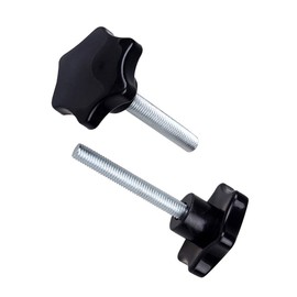 Yudesun 4Pcs M12x100mm Thumb Screw Star 60mm Dia Head Knob Tightening Plum Hex Shaped Plastic Head Clamping Knob Handle Screws
