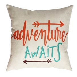 ULOVE LOVE YOURSELF Set of 2 Arrows Throw Pillow Case Cushion Cover Home Decorative Square Pillowcases 18×18 Inch (Adventure Awaits,Dream Explore Discover)