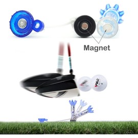 FoRapid 3"/80mm Reusable Earth-Friendly Golf Magnet Tee Flex Lift Support Performance Tee/Reduce Resistance/Farther Straighter Drives/8-Prong Durable Rubber Head/8.3" String x3 (Yellow)