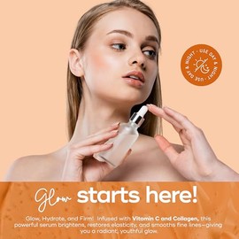 Skin Aesthetics Suero De Vitamina C Con Colágeno: Tratamiento Para Manchas Oscuras, Aclaramiento De La Piel, Antienvejecimiento Y Acné. Productos Core
