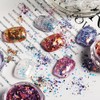 12 Color Set Aurora Mix Size Glitter Sequins Gel Nail