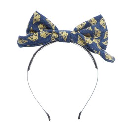 Motique Accessories 5.5 Inch Pop Up Butterfly Bow Headband for Women and Girls-Denim