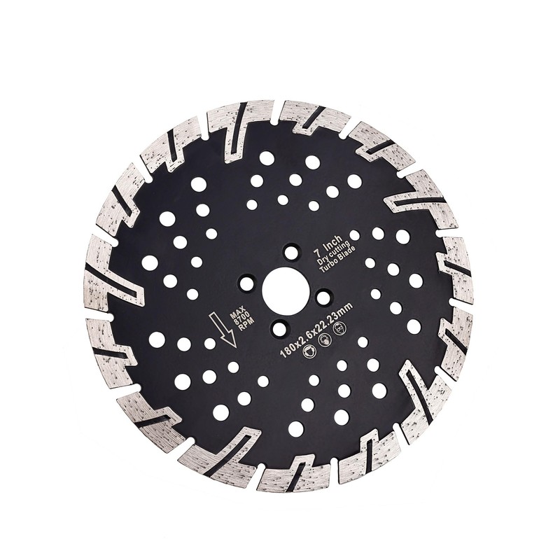 7" Granite Saw Blade Diamond Turbo Blade with Coolling Holes