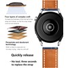 Moran Quick Release Leather Watch Bands Deployment Butterfly Buckle Calfskin
