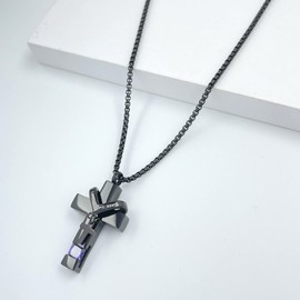 Birthstone Cross Urn Necklaces for Ashes Cremation Jewellery Urns for Human Ashes Memorial Urn Keepsake Pendant
