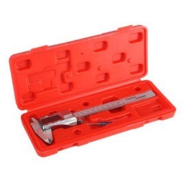 Digital Calibrador de Pantalla Digital LCD Vernier Calibre de Acero Inoxidable 150 mm Micrómetro Indicador Electrónico Caja Color Aleatorio/Rojo y Azul