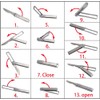 ILEAF Stainless Steel Pocket Folding Utility Knife with 10 Replaceable