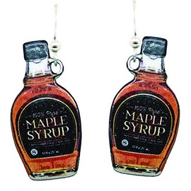 Maple Syrup Earrings by d'ears Non-Tarnish Sterling Silver French Hook Ear Wire