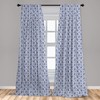 Lunarable Flower 2 Panel Curtain Set, Small Wild Flowers Autumn