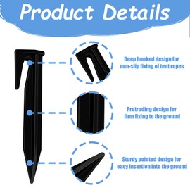 BREANIFULL 120 PCS Pegs for Robotic Lawnmower Boundary Cables Universal Ground Anchor Boundary Wire Pegs Lawn Mower Peg Hooks Ground Securing Spikes Robotic lawnmower Hooks for Robotic Lawnmowers