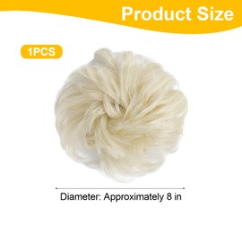 OUDQFCJ Haarteil Mit Gummiband, Groß Dutt Haarteil Blond Gelockt Haargummi Mit Haaren Dutt Haargummi, Hochsteckfrisuren Haarverlängerung Messy Bun Haarteile für Damen Mädchen Pferdeschwanz