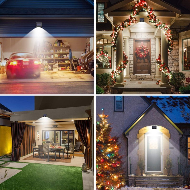 6 Pack Solar Lights Outdoor, 3 Modes/100LED Solar Security Lights