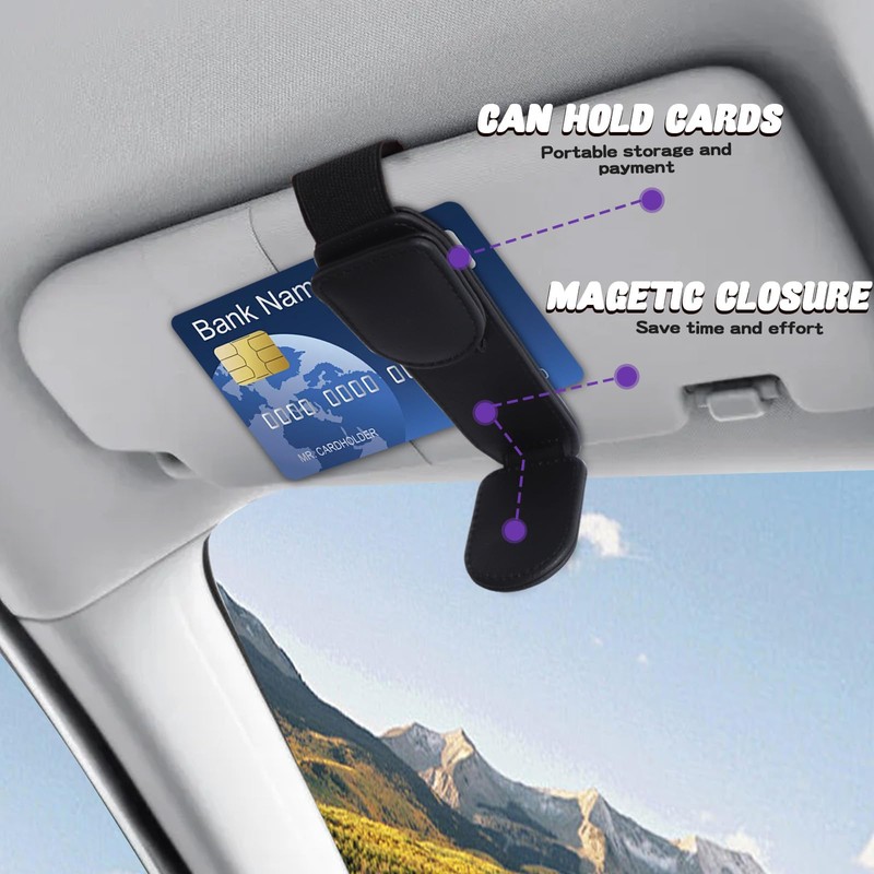 Lollanda Car Sunglasses Holder, Car Glasses Holder Eyeglass Clip Hold