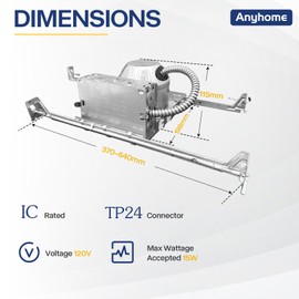 Anyhome 12 Pack 4 Inch Recessed Lighting Housing, 2024 Version IC Rated & Air Tight Can Light Housing New Construction, Recessed Retrofit Downlight Housing, TP24 Connector, ETL Listed