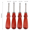 4pcs Leather Edger Professional Trimming Working Kit with Wooden Handle