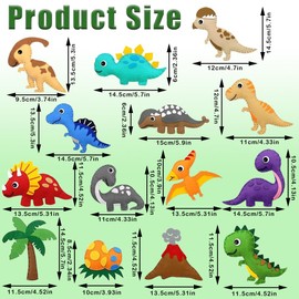 Cerkkapo Dinosaur Children's Sewing Kit, DIY Sewing Kit for Children, Dinosaur Sewing Kit for Children, Cuddly Toy Sewing Set, Children's Felt Craft Set, Dinosaur Sewing Set