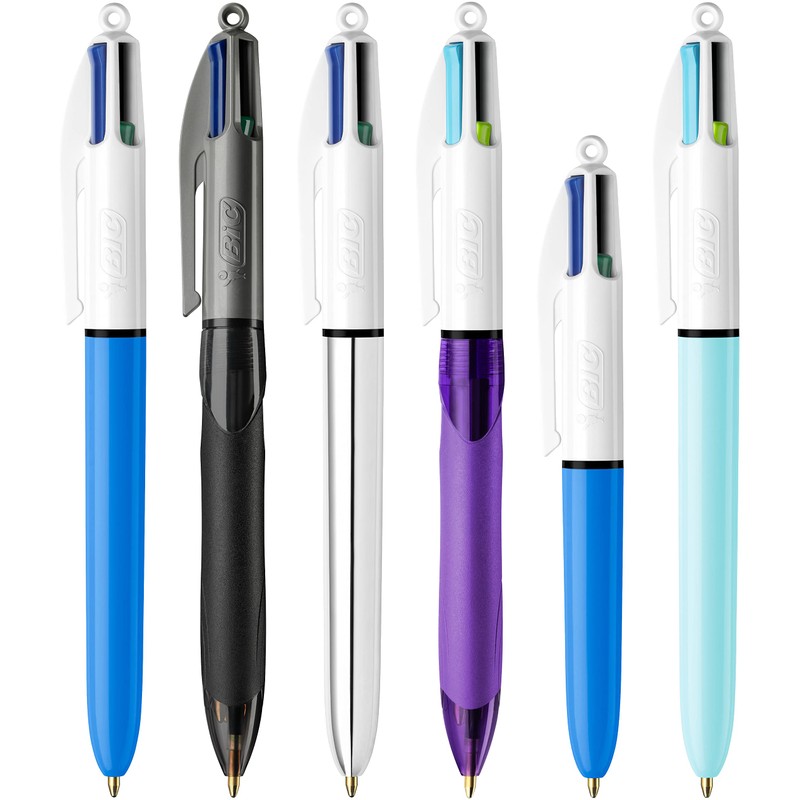 BIC 4 Colours Assorted Retractable Medium Point (1.0 mm) Ballpoint