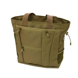 Large Deluxe Travel Tote - Perfect Beach or Picnic Bag - Vacations, Sailing, or Boating - Military Grade - Water Resistant, Roomy & Versatile Travel Tote w/ 11 Inch Shoulder Strap [Coyote Brown]