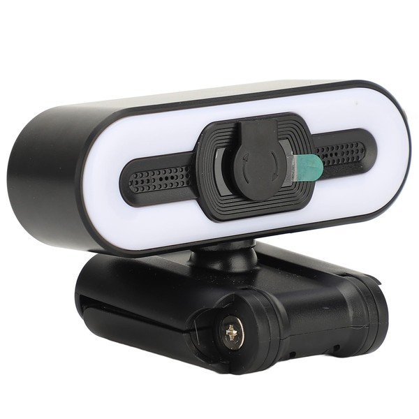 4K Webcam with Light, Auto Beauty Web Camera with Microphone,