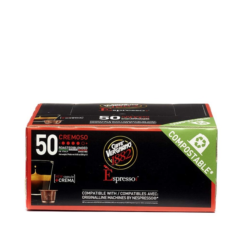 Caffe Vergnano Cremoso Capsules Compatible with Original Line Machines by