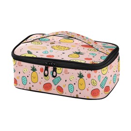 AEZODI Cartoon Fruit Flat Lunch Bag Portable Reusable Insulated Lunch Tote Box for Men Women, A05W23018