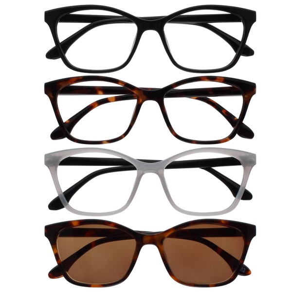 Opulize KAT Reading & Sun Readers - 4 Pack -