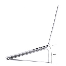 Mipcase Aluminum Alloy Laptop Stand Ventilated Ergonomic Riser Holder for Desk Lightweight Portable Non Slip Design for Home Office Travel Silver