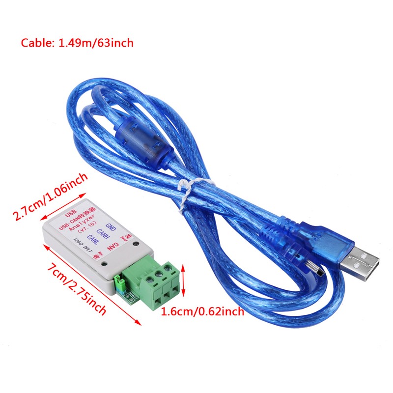 USB to CAN Bus Converter Adapter With USB Cable Support
