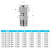 ChillWaves 304 Stainless Steel Compression Tube Fitting, 3/8" OD x